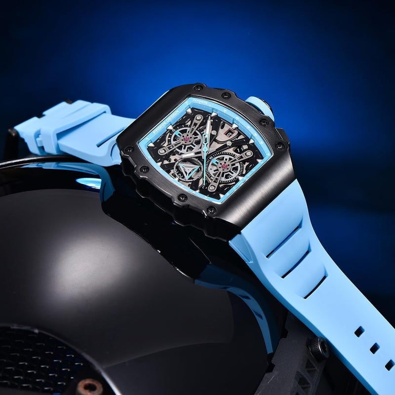 PAGANI DESIGN ساعة باجاني ديزاين PD-YS011 للرجال بتصميم هيكل عظمى مع كريستال ياقوتي وتصميم مقاوم للماء - Image 4